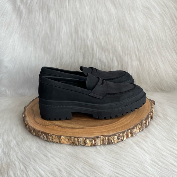 LIKE NEW Portland Leather Patina Zoe chunky platform leather penny loafers - Picture 9 of 13